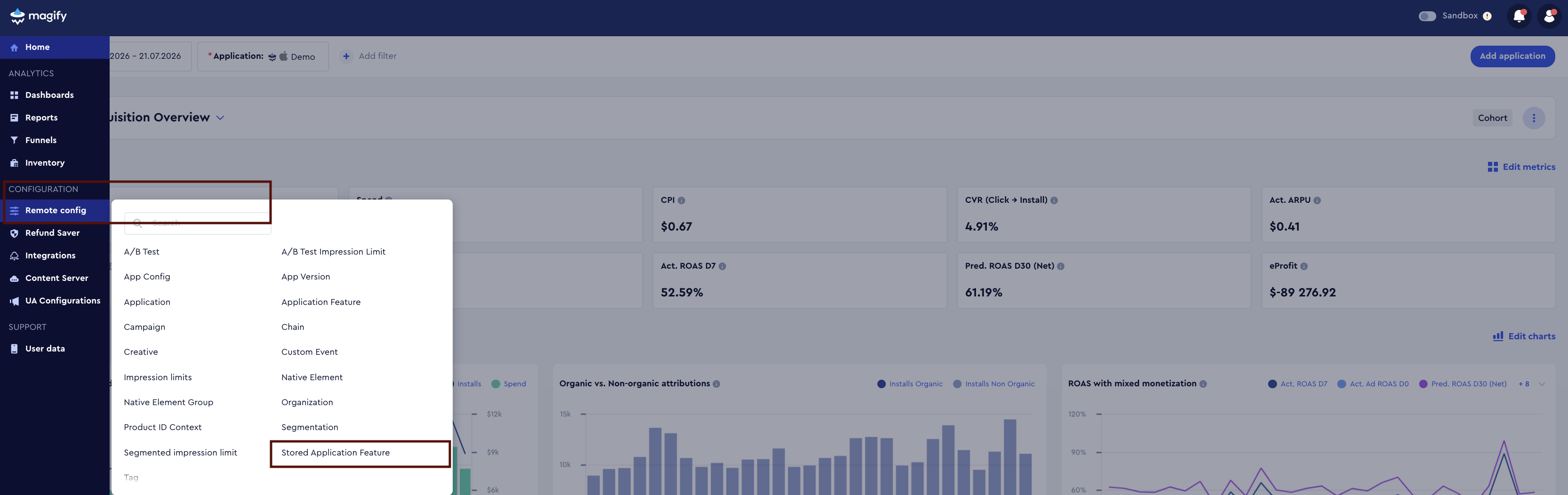 magify-configuration-stored-application-feature