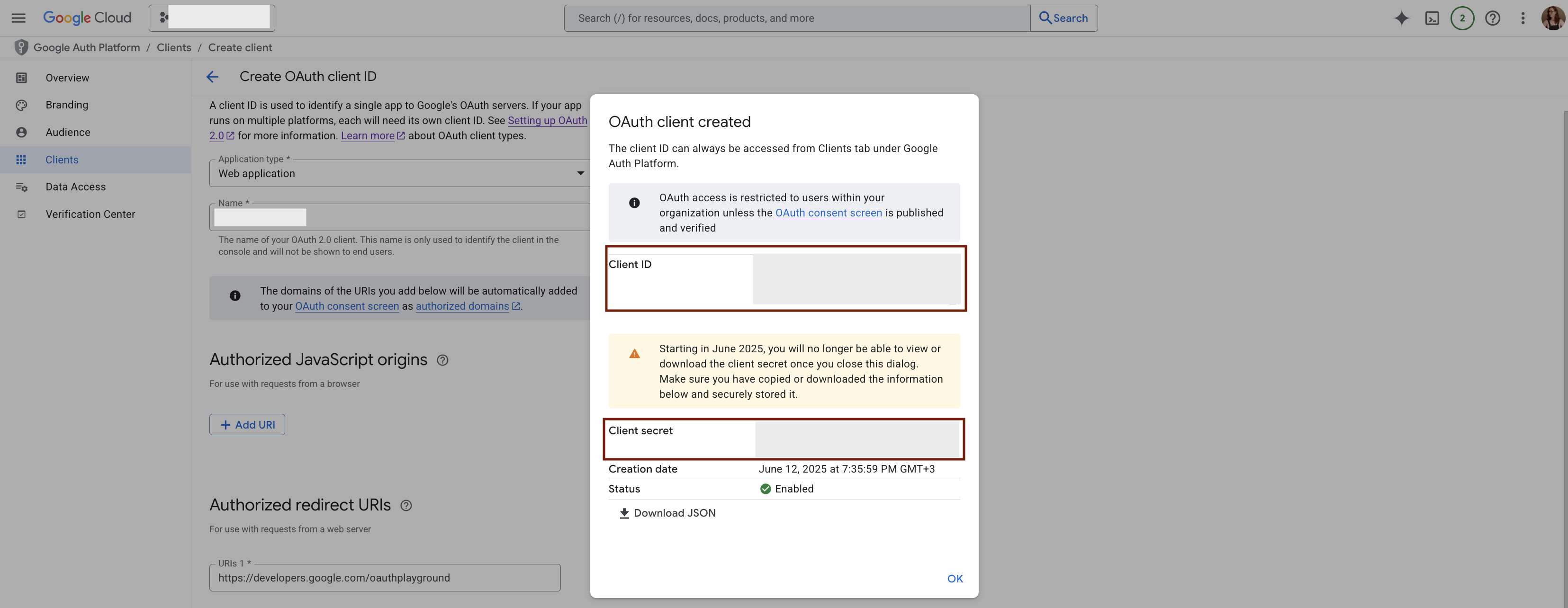 magify-transaction-validator-google-console-oauth-client-id-client-secret.png